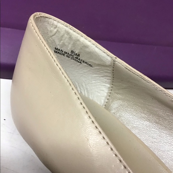 JASMIN wedge heel open toe shoe sz 8 1/2M  beige - Picture 7 of 7